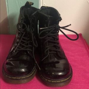 Black patent leather boots (fronts are scuffed)
